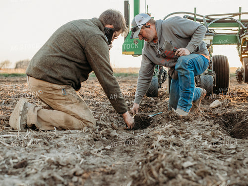 Farmer Checking Seed Depth 133037