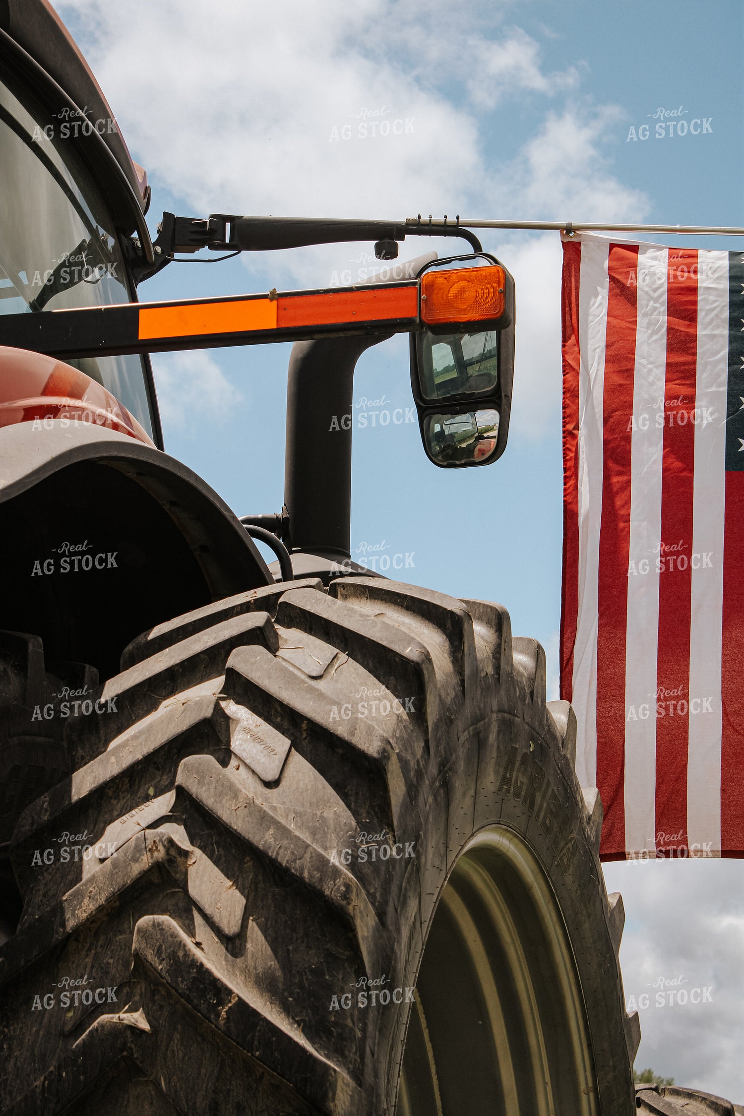 American Flag on Tractor 130031