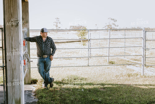 Male Rancher in Pasture 7309