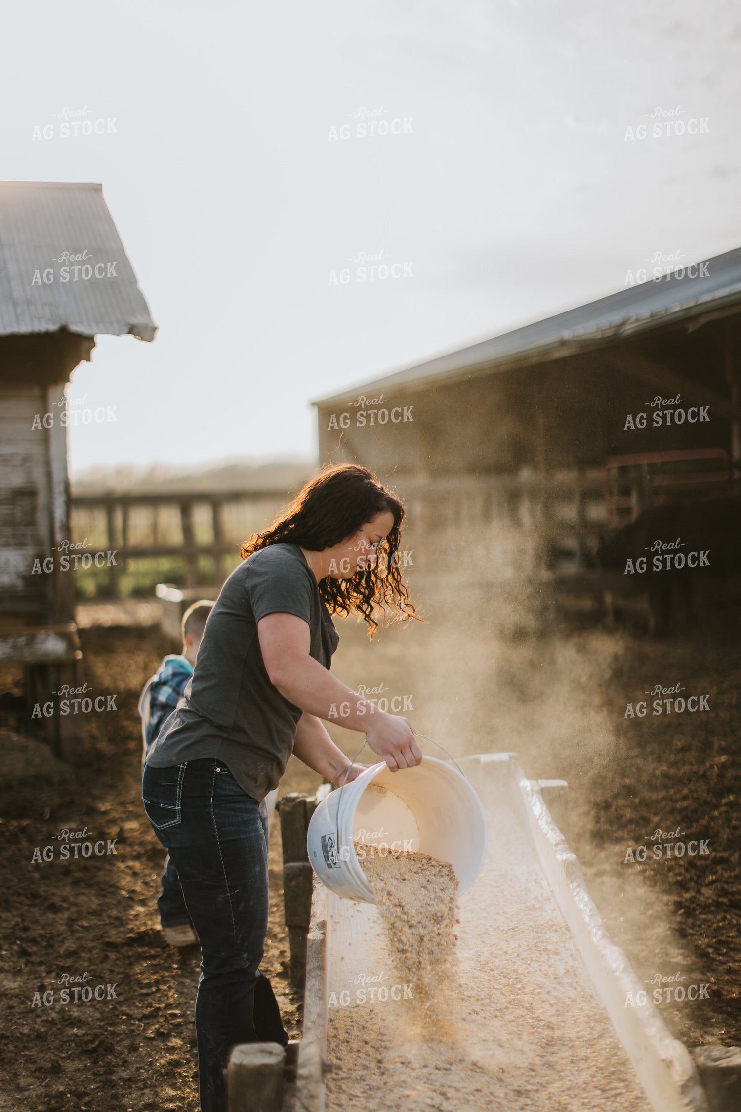 Female Farmer Doing Chores 7405