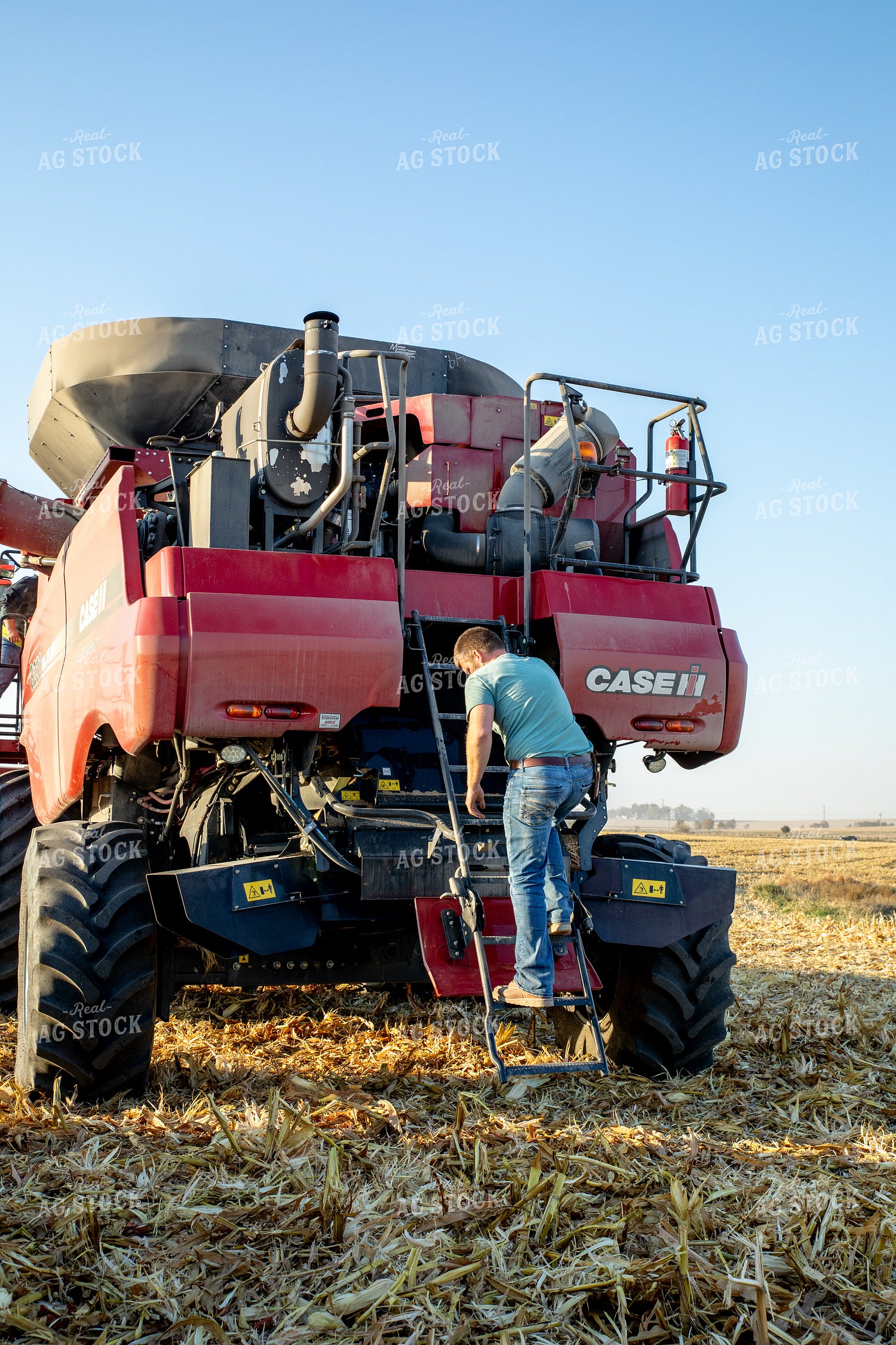 Farmer Fueling Up Combine 286029