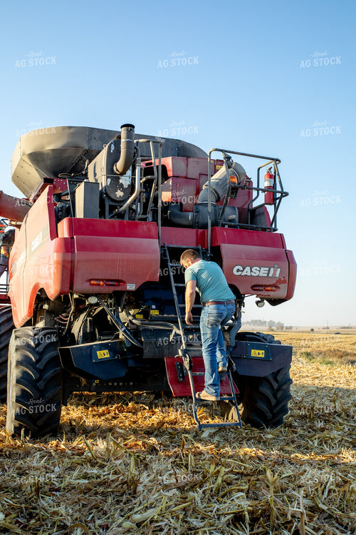 Farmer Fueling Up Combine 286029