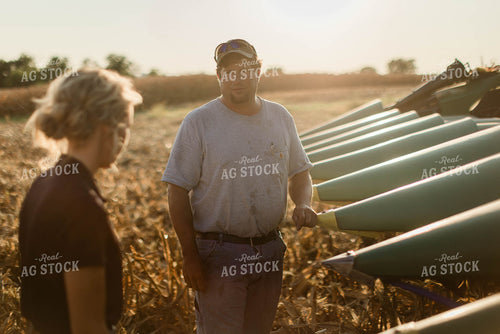 Farmer and Agronomist Talking in Field 8278