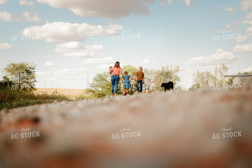 Farm Family Walking 9350