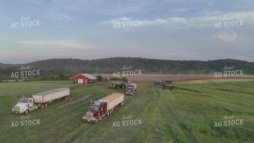 Aerial of Corn Harvest 149085